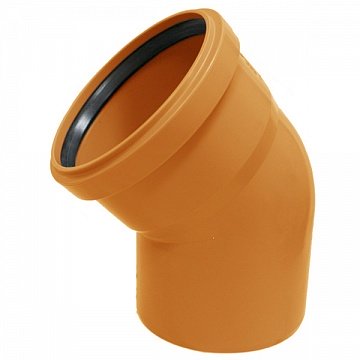 Отвод (колено) Ostendorf ПВХ d110 угол 45° (220220) - фото