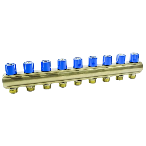 Колектор з вентилями Bianchi 239E06050D 1''x3/4'' з 9 виходами - фото