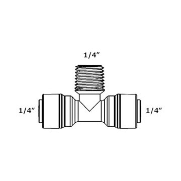 Трійник 4МВТ44 1/4'' Ø6мм (трубка-різьблення-трубка) - фото