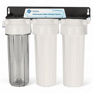 Проточный фильтр питьевой воды Aquafilter FP3-2 под кухонную мойку с краном питьевой воды - фото