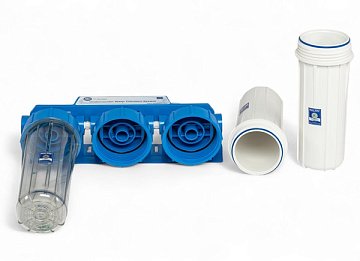 Проточный фильтр питьевой воды Aquafilter FP3-K1N под кухонную мойку с краном питьевой воды - фото