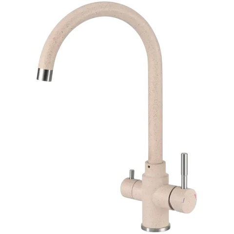 Смеситель для кухни Fabiano SKFC 90ST Beige с подключением фильтра воды 8232.401.1133 - фото
