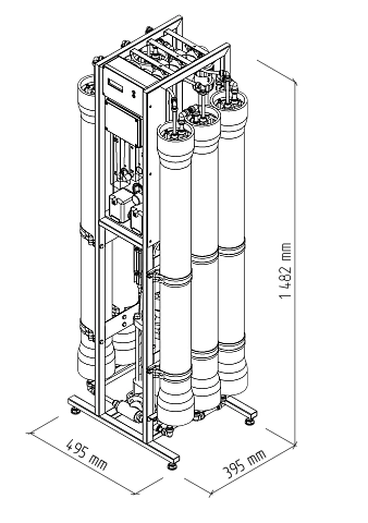 Коммерческая система обратного осмоса 4'' Ecosoft MO30000 (без мембраны) - фото