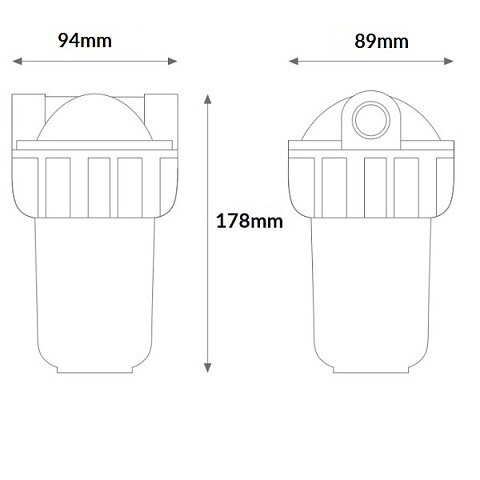 Фильтр от накипи Atlas Filtri Dosafos Mignon Plus L3P G1/2'' (латунь) 5'' 35°C 5bar (с кристаллами полифосфата) RA404P511 - фото