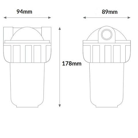 Фільтр від накипу Atlas Filtri Dosafos Mignon Plus L3P G1/2'' (латунь) 5'' 35°C 5bar (з кристалами поліфосфату) RA404P511 - фото