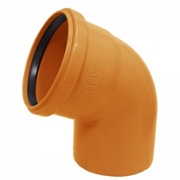 Отвод (колено) Ostendorf ПВХ d110 угол 67° (220230) - фото