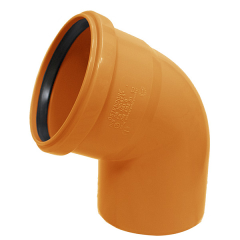 Відвід (коліно) Ostendorf ПВХ d110 кут 67° (220230) - фото