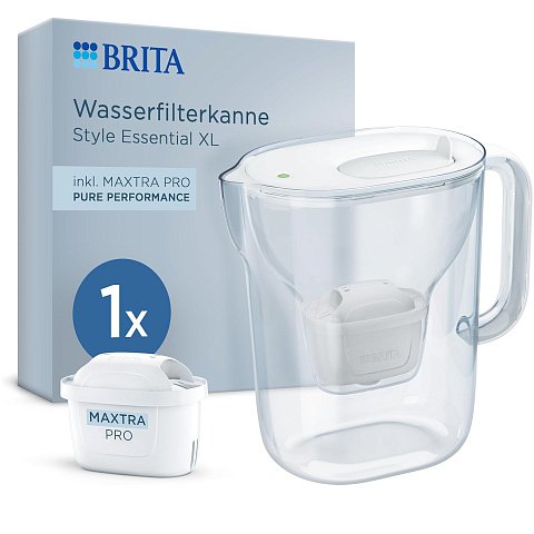 Фільтр-глечик Brita Style Essential XL Mxpro 3.6/2.3л з картриджем, білий (1058045) - фото