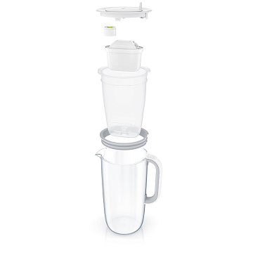 Стеклянный фильтр-кувшин Brita Glass 2,5/1,5л с картриджем Maxtra Pro - фото
