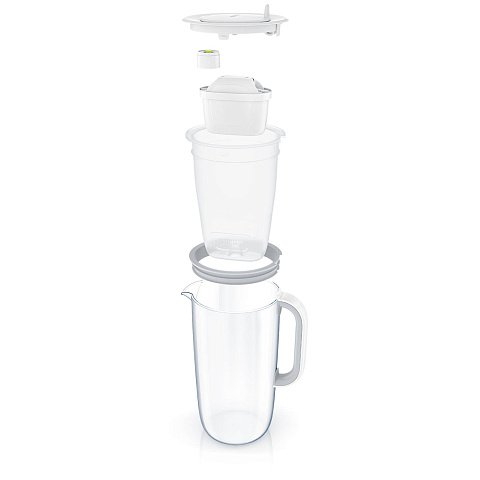 Скляний фільтр-глечик Brita Glass 2,5/1,5л з картриджем Maxtra Pro - фото