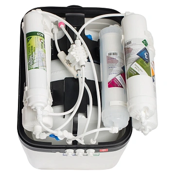 Система зворотного осмосу 5-ти ступенева FIl Tek без помпи LITE ONE (металевий бак - 2,2g, кран - модерн, мембрана - 80 gpd) - фото