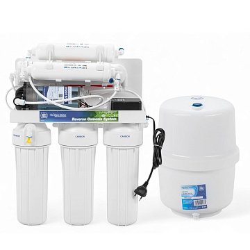 Фільтр зворотного осмосу з помпою Aquafilter RO6-75P (FRO5MP) RP65139715 з мембраною 75GPD та мінералізатором Aimro - фото