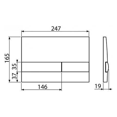 Змивна клавіша AlcaPlast M1720 білий хром (8595580536220) - фото
