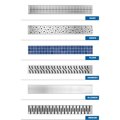Душевой канал с сухим затвором Styron STY-D-40 400мм Drops - фото
