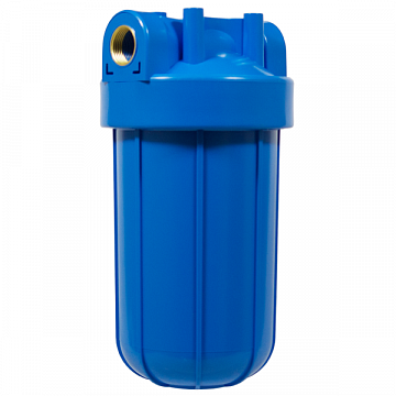 Фильтр для удаления железа Aquafilter FH10B1-B-WB/FE G1'' (латунь) 10BB 45°C 8bar с манометром (картридж Aquafilter FCCFE10BB) - фото