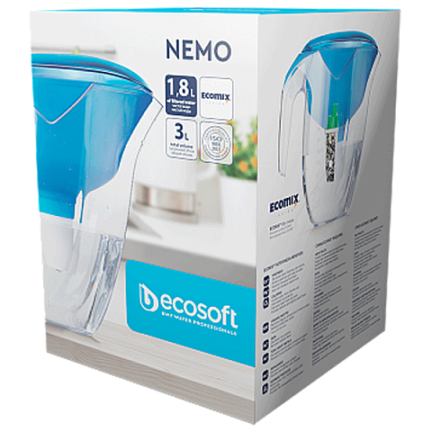 Фільтр-глечик Ecosoft Nemo Синій (глечик + 5 картриджів) - фото