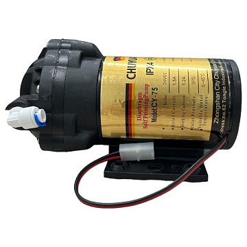 Помпа для обратного осмоса CHUYUAN 24V 0,8л/мин 40°C без трансорматора и датчиков (для мембран 50-75GPD) - фото