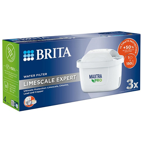 Сменный картридж для фильтра Brita Maxtra PRO Hard Water Expert (Limescale) для жесткой воды (3 шт) - фото