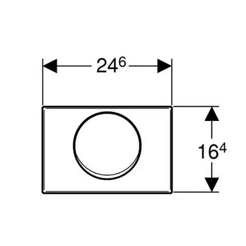 Смывная клавиша (панель) Geberit Delta 15 нержавейка (115.101.00.1) - фото