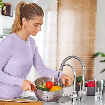 Проточный фильтр питьевой воды Brita My Pure P1 под кухонную мойку с краном питьевой воды - фото