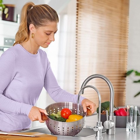 Проточный фильтр питьевой воды Brita My Pure P1 под кухонную мойку с краном питьевой воды - фото