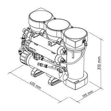 Фильтр обратного осмоса Ecosoft P’URE AQUACALCIUM Mint со смесителем Grohe Blue Pure Minta (MO67530590KF) - фото