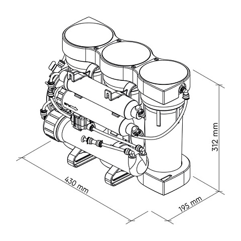 Фільтр зворотного осмосу Ecosoft P’URE AQUACALCIUM Mint зі змішувачем Grohe Blue Pure Minta (MO67530590KF) - фото