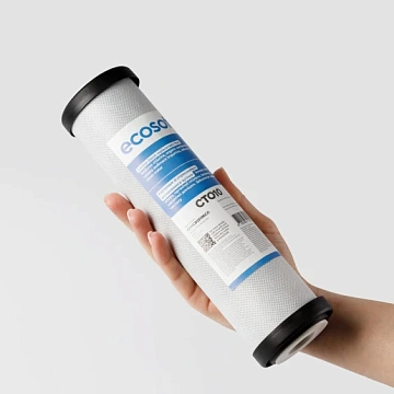 Картридж со спрессованным углем Ecosoft CTO10 CHVCB2510ECO (очистка от хлора и органических загрязнений) - фото