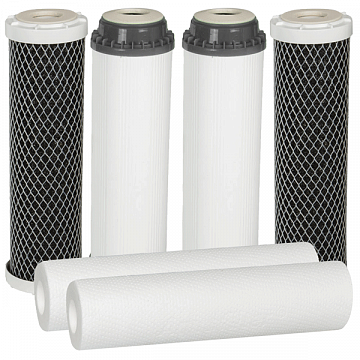 Комплект картриджей Aquafilter 101 Plus (1-2-3) для систем обратного осмоса - фото