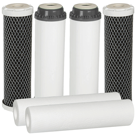 Комплект картриджей Aquafilter 101 Plus (1-2-3) для систем обратного осмоса - фото