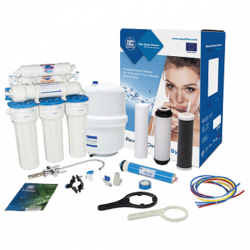 Фільтр зворотного осмосу Aquafilter RO6-75 (FRO6) RX65259516 з мембраною 75GPD та мінералізатором Aimro - фото