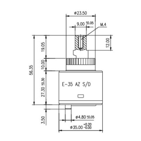 Одноважільний керамічний картридж Sedal E35-AZ-SD - фото