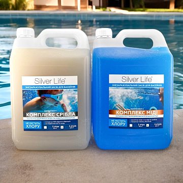 Срібний бактерицидний комплекс для басейнів SVOD Silver Life (2*5000 мл) - фото