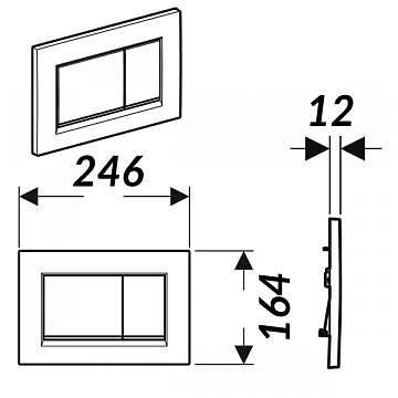 Смывная клавиша (панель) Geberit Sigma 30 черный матовый хром (115.883.14.1) - фото