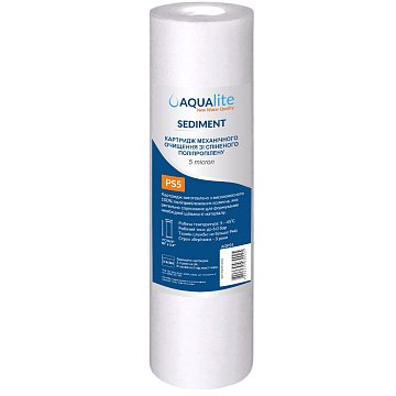 Картридж поліпропіленовий Aqualite PS5 Ø60x252мм 5mcr 45°C (очищення від механічних домішок) (упаковка 8шт) - фото