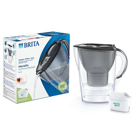 Фильтр-кувшин Brita Marella MXpro Графит 2,4/1,2л с картриджем Maxtra PRO - фото