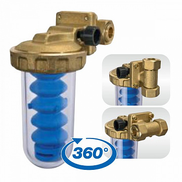 Фільтр від накипу дозуючий Atlas DOSAPLUS 2 (поворотний)  Ø1/2" (латунь) + 2 картриджи (пом`якшення) RE4050212 - фото