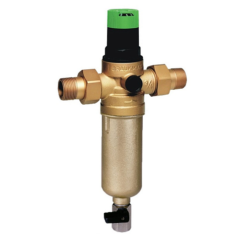 Промивний фільтр з редуктором Resideo (Honeywell) FK06-1AAM DN25 100мкм 70°C 16bar (очищення від механічних домішок) - фото