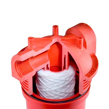 Фільтр-колба Atlas Filtri PLUS HOT 3P Ø3/4'' (пластик) 10'' (senior) AFP SX AB 80°C 8bar KIT ZA111P064 (без картриджа) - фото