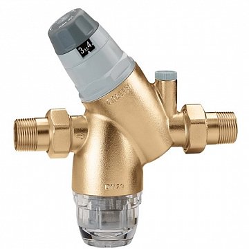 Редуктор понижения давления Caleffi 535150 DN25 1'' 25бар 40°C с фильтром и соединением для манометра - фото