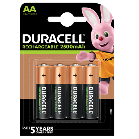 Аккумулятор Duracell Recharge AA 2500 мА·ч 4 шт - фото