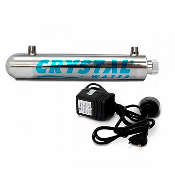 УФ установка для знезараження води Crystal UV-0.5GPM 100л/год 6Вт G1/4'' 40°C 6bar (ультрафіолетова лампа) - фото