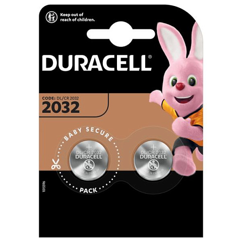 Литиевая батарейка Duracell Specialty типа таблетка 3V DL2032/CR2032 2шт - фото