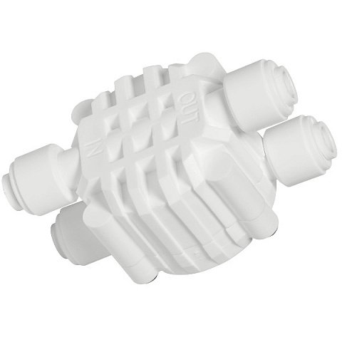 Чотириходовий клапан S-3000 1/4'' (трубка Ø6мм) для систем зворотного осмосу - фото