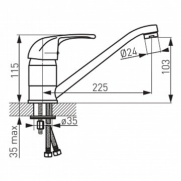 Змішувач для кухні FERRO VASTO BVA4 - фото