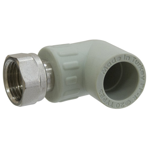 Коліно 90° з накидною гайкою KAS 1/2''ВР-20мм (9630003) - фото