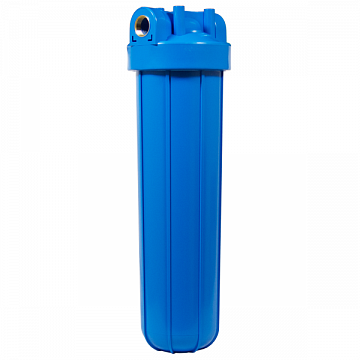 Магистральный фильтр для воды Aquafilter FH20B1-B-WB G1'' (латунь) 20BB 45°C 8bar с манометром (без картриджа) - фото