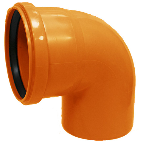 Відвід (коліно) Ostendorf ПВХ d110 кут 87° (220240) - фото