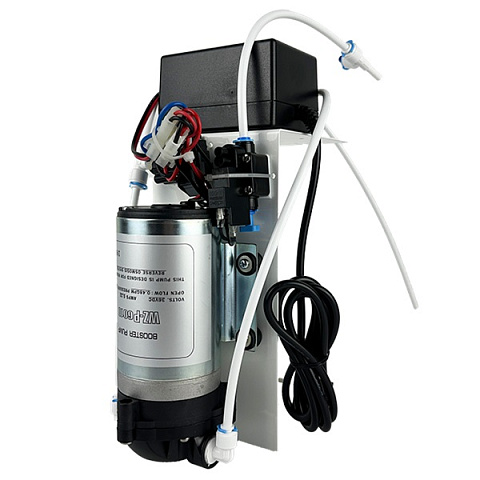 Насос для обратного осмоса WP-P6010 36V 1,35л/мин 40°C в сборе на кронштейне (для мембран 100-150GPD) - фото