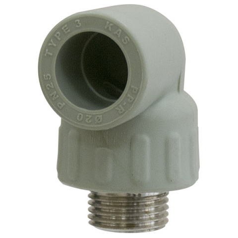 Колено 90° с наружной резьбой KAS 1/2''-20мм (9625001) - фото